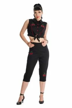 Banned Sweet Revenge Cherry Trousers -Voodoo Vixen shop TR32021BLK 20SH60053BLK 0872 ac6ec0fc d581 438b 939a e4e40690d286 300x