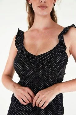 Voodoo Vixen Alexis Polka Dot Ruffle Jumpsuit -Voodoo Vixen shop alexis polka dot ruffle jumpsuit voodoo vixen 8 300x