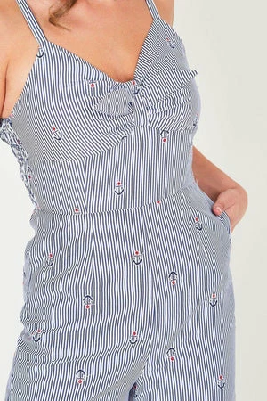 Voodoo Vixen Andy Anchor V-neck Jumpsuit 5 Voodoo Vixen Andy Anchor V-neck Jumpsuit - Image 5