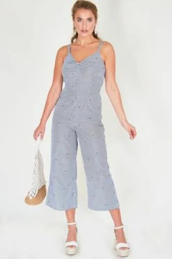 Voodoo Vixen Andy Anchor V-neck Jumpsuit