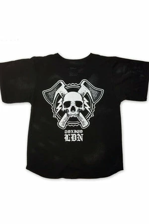 Toxico Axe Skull Button Up Jersey 2 Toxico Axe Skull Button Up Jersey - Image 2