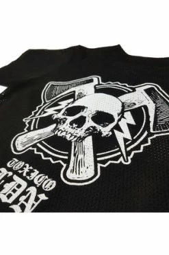 Toxico Axe Skull Button Up Jersey 8 Toxico Axe Skull Button Up Jersey -Voodoo Vixen shop axe skull button up jersey toxico 4 300x