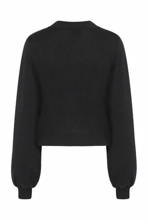 Banned Balloon Sleeve Black Crop 2 Banned Balloon Sleeve Black Crop - Image 2