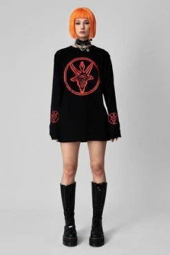 Long Clothing Baphomet - Long Sleeve - Unisex 7 Long Clothing Baphomet - Long Sleeve - Unisex -Voodoo Vixen shop baphomet long sleeve unisex long clothing 3 300x