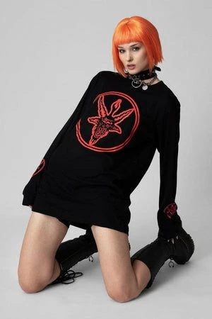 Long Clothing Baphomet - Long Sleeve - Unisex 5 Long Clothing Baphomet - Long Sleeve - Unisex - Image 5