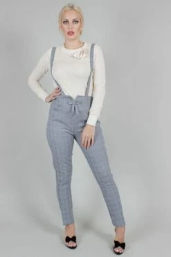 Voodoo Vixen Barbara Cigarette Trousers With Suspenders