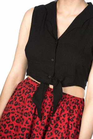 Banned Bat Winged Collar Tie Blouse 3 Banned Bat Winged Collar Tie Blouse - Image 3