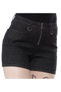 Jawbreaker Black Denim Shorts -Voodoo Vixen shop black denim shorts jawbreaker 6 300x