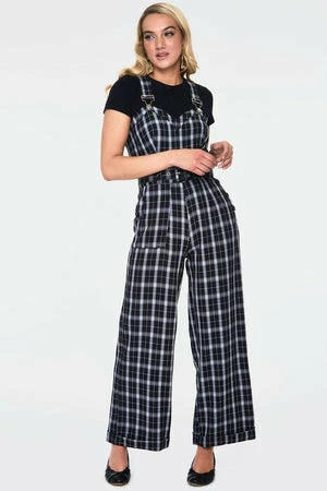 Voodoo Vixen Bloom Plaid Jumpsuit 1 Voodoo Vixen Bloom Plaid Jumpsuit
