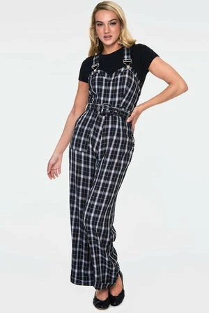 Voodoo Vixen Bloom Plaid Jumpsuit 3 Voodoo Vixen Bloom Plaid Jumpsuit - Image 3