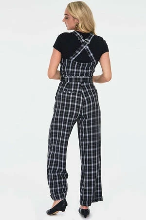 Voodoo Vixen Bloom Plaid Jumpsuit 2 Voodoo Vixen Bloom Plaid Jumpsuit - Image 2