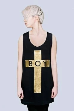 Long Clothing Boy Cross Vest - Unisex -Voodoo Vixen shop boy cross vest unisex long clothing 5 300x