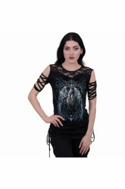 Spiral Caged Angel - Lace Shoulder Strap Sleeve 5 Spiral Caged Angel - Lace Shoulder Strap Sleeve -Voodoo Vixen shop caged angel lace shoulder strap sleeve spiral 3 300x