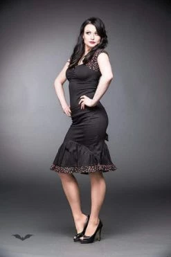 Queen Of Darkness Cherries & Stars Top -Voodoo Vixen shop cherries stars top queen of darkness 4 300x