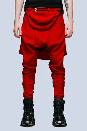 Long Clothing Clip Pants Block Red - Unisex 1 Long Clothing Clip Pants Block Red - Unisex