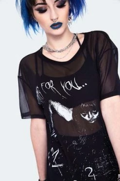 Jawbreaker Coming For You Longline Mesh Top -Voodoo Vixen shop coming for you longline mesh top tpa 2609 03.1438 300x