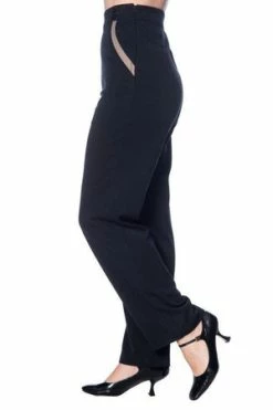 Banned Contrast Trim Trousers -Voodoo Vixen shop contrast trim trousers banned 3 300x