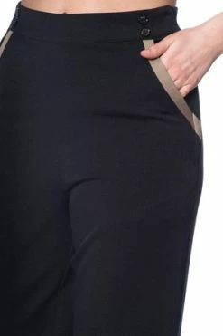 Banned Contrast Trim Trousers -Voodoo Vixen shop contrast trim trousers banned 4 300x