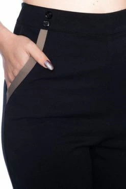 Banned Contrast Trim Trousers -Voodoo Vixen shop contrast trim trousers banned 5 300x