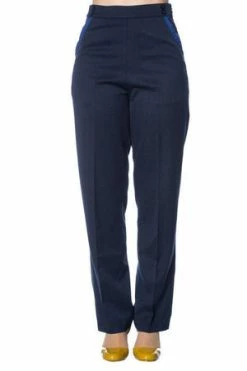 Banned Contrast Trim Trousers -Voodoo Vixen shop contrast trim trousers banned 7 300x