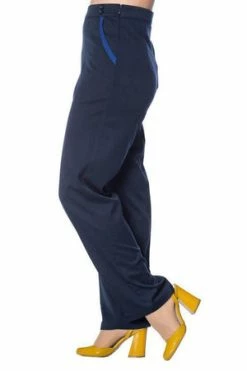 Banned Contrast Trim Trousers -Voodoo Vixen shop contrast trim trousers banned 9 300x