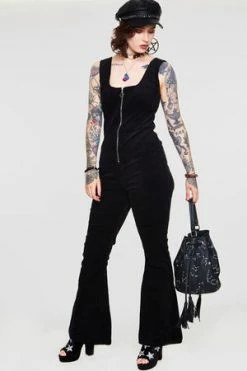 Jawbreaker Cord Progression Flare Jumpsuit -Voodoo Vixen shop cord progression flare jumpsuit jawbreaker 5 300x