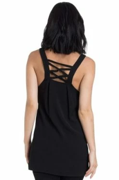 Jawbreaker Crepe Fashion Top -Voodoo Vixen shop crepe fashion top jawbreaker 7 300x