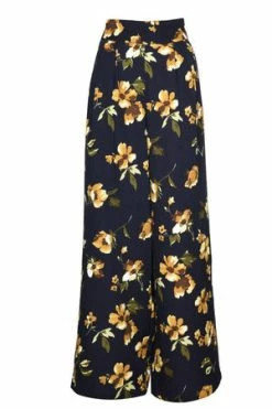 Voodoo Vixen Emilia Yellow Floral Palazzo Pants -Voodoo Vixen shop emilia yellow floral palazzo pants voodoo vixen 3 300x
