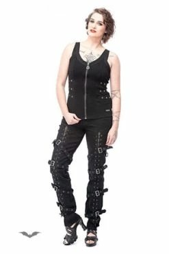 Queen Of Darkness Figure-Hugging Gothic Top -Voodoo Vixen shop figure hugging gothic top queen of darkness 4 300x