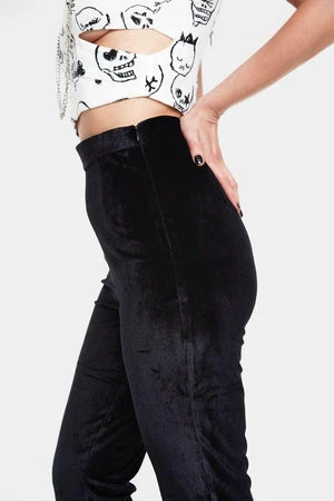 Jawbreaker Glam Rock Black Velvet Flares 5 Jawbreaker Glam Rock Black Velvet Flares - Image 5