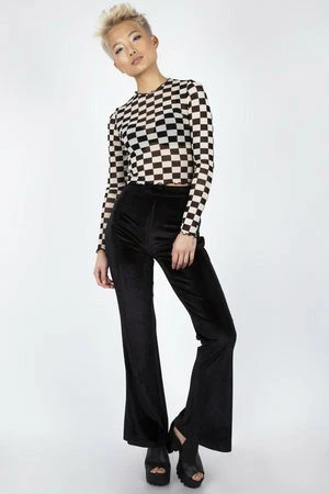 Jawbreaker Glam Rock Black Velvet Flares 6 Jawbreaker Glam Rock Black Velvet Flares - Image 6