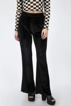 Jawbreaker Glam Rock Black Velvet Flares 15 Jawbreaker Glam Rock Black Velvet Flares -Voodoo Vixen shop glam rock black velvet flares jawbreaker 8 300x