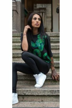 Dr Faust Green Snake God Black T-Shirt - Joshua -Voodoo Vixen shop green snake god black t shirt joshua dr faust 5 300x