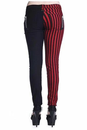 Banned Half Black Half Striped Trousers 2 Banned Half Black Half Striped Trousers - Image 2