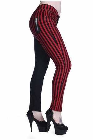 Banned Half Black Half Striped Trousers 3 Banned Half Black Half Striped Trousers - Image 3