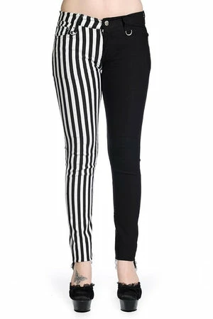 Banned Half Black Half Striped Trousers 4 Banned Half Black Half Striped Trousers - Image 4