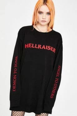 Long Clothing Hell Raiser Long Sleeve - Unisex -Voodoo Vixen shop hell raiser long sleeve unisex long clothing 2 300x
