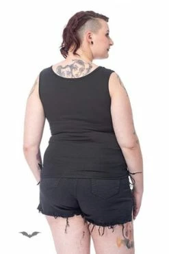 Queen Of Darkness High Waist Hotpants With Lacing -Voodoo Vixen shop high waist hotpants with lacing queen of darkness 6 300x