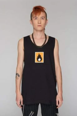 Long Clothing Highly Flammable Vest - Unisex -Voodoo Vixen shop highly flammable vest unisex long clothing 3 300x