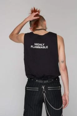 Long Clothing Highly Flammable Vest - Unisex -Voodoo Vixen shop highly flammable vest unisex long clothing 4 300x
