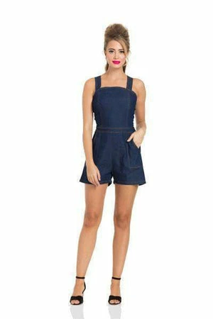 Voodoo Vixen Jenni Denim Playsuit 3 Voodoo Vixen Jenni Denim Playsuit - Image 3