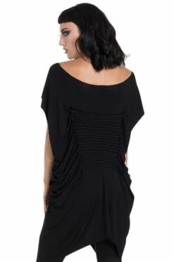 Jawbreaker Jersey Pleat Front Top -Voodoo Vixen shop jersey pleat front top jawbreaker 6 300x