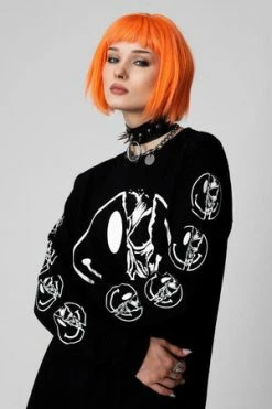 Long Clothing Killer Smiley - Long Sleeve - Unisex -Voodoo Vixen shop killer smiley long sleeve unisex long clothing 3 300x