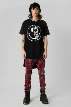 Long Clothing Killer Smiley - T-shirt - Unisex -Voodoo Vixen shop killer smiley t shirt unisex long clothing 8 300x