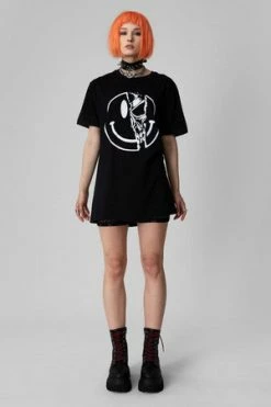 Long Clothing Killer Smiley - T-shirt - Unisex -Voodoo Vixen shop killer smiley t shirt unisex long clothing 9 300x