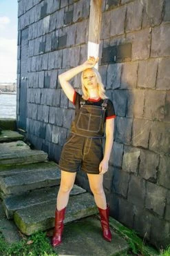 Banned Ladies Dungarees -Voodoo Vixen shop ladies dungarees banned 3 300x