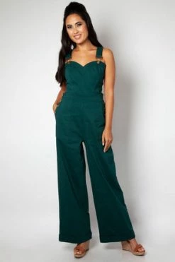Voodoo Vixen Lelani Green Wide Leg Overalls 8 Voodoo Vixen Lelani Green Wide Leg Overalls -Voodoo Vixen shop lelani green wide leg overalls voodoo vixen 3 300x