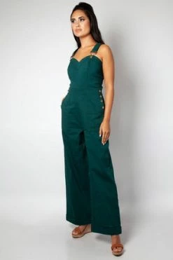 Voodoo Vixen Lelani Green Wide Leg Overalls 10 Voodoo Vixen Lelani Green Wide Leg Overalls -Voodoo Vixen shop lelani green wide leg overalls voodoo vixen 5 300x