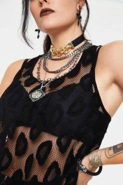 Jawbreaker Leo Mesh Sleeveless Top -Voodoo Vixen shop leo mesh sleeveless top jawbreaker 4 300x
