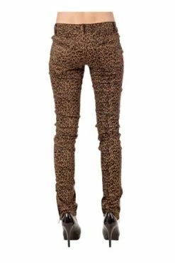 Queen Of Darkness Leopard Jeans With Side Zipper -Voodoo Vixen shop leopard jeans with side zipper queen of darkness 6 300x